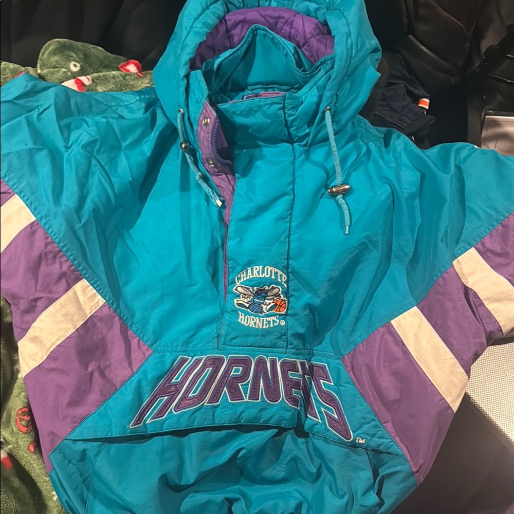 STARTER Teal and Purple NBA Jacket sz S